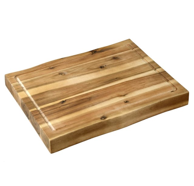 KESPER® Tranchierbrett Schneidebrett mit Saftrille, Akazie, FSC, Massivholz, (1-St)