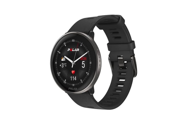 Polar IGNITE 3 TITANIUM Smartwatch (3,3 cm/1,28 Zoll, Proprietär), mit Silikonarmband