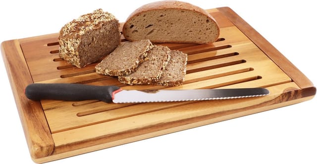 APS Brotschneidebrett, Massivholz, (1-St), mit Krümelfach