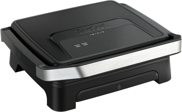 Tefal Kontaktgrill Inicio Classic, 2-in-1 Panini/Grill, antihaftbeschichtete Platten, 2000 W, Platzsparende Aufbewahrung, spülmaschinenfeste Saftschale, GC2718