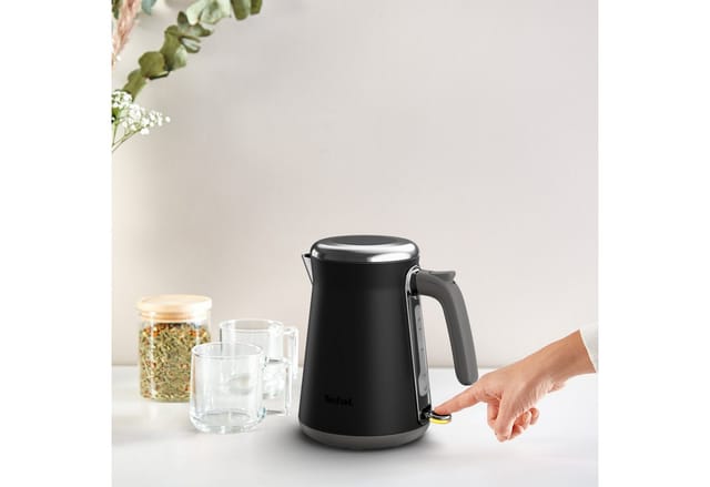 Tefal Wasserkocher KI6668 Collection, 1,7 l, 2400 W, Deckelöffnung auf Knopfdruck, großes Fassungsvermögen von 1,7 l