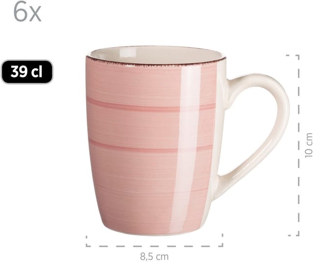 OTTO home Kaffeeservice Geschirr-Set, Service Bell Tempo (18-tlg), 6 Personen, Keramik, mit Spiraldekor, 18 Teile, für 6 Personen
