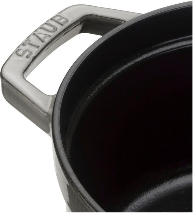 Staub Bräter Cocotte, Gusseisen (1-tlg), robust, langlebig, perfekte Hitzeverteilung, Aromaregen-Deckel