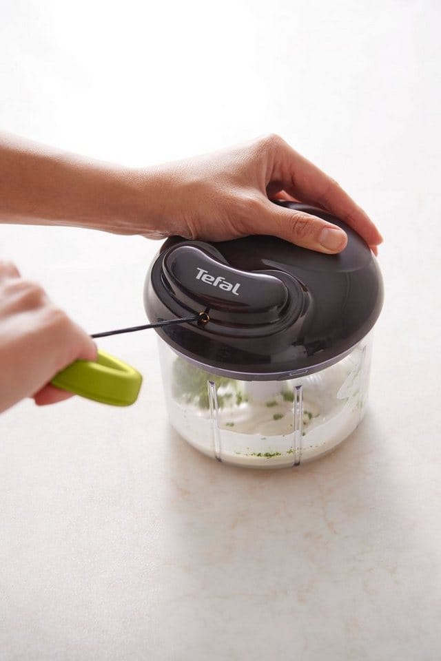 Tefal Gemüsehacker 5-Sekunden Zerkleinerer, 900ml, Edelstahlklingen, rutschfest, Ice-Crusher-, Püree, Schwarz/Grün