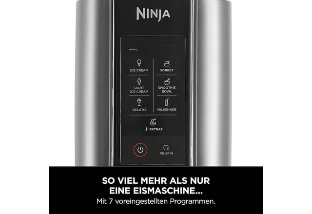 NINJA Eismaschine NC302EU Creami, 0,473 l, 800 W, Mit 2 Dessertbehältern