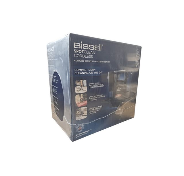 Bissell Wasch-Sauger 3681N SpotClean Cordless, leicht, klein, kabellos, Dual-Tank, 65 W, beutellos, 12kPa, reinigt Flecken auf Teppich, Polster, Autositz & Gartenmöbel