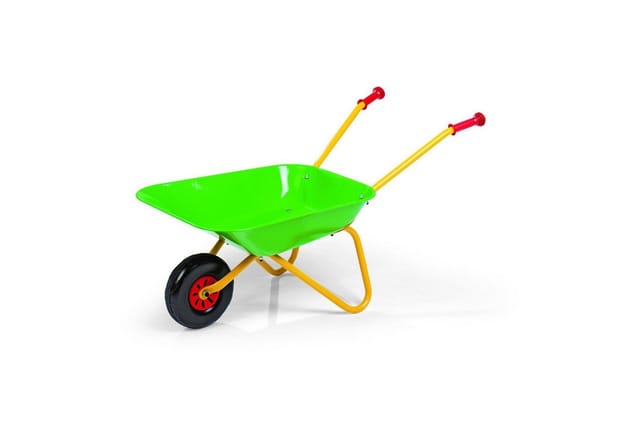 rolly toys® Schubkarre rollyMetallschubkarre, grün/gelb, für Kinder, Made in Europe