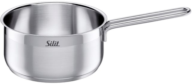 Silit Topf-Set Toskana, Kochtopf Set mit Glasdeckel induktionsgeeignet, teilmattiert, Edelstahl 18/10 (Set, 14-tlg., mit Milchtopf und Dampfgareinsatz), Silitherm-Allherdboden, Induktionskochtöpfe, spülmaschinengeeignet