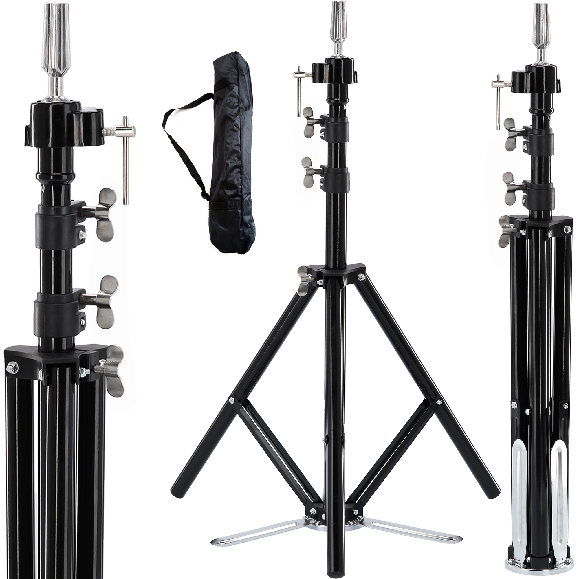 Dreibeinstativ Für Friseur-übungskopf Stat-046, Schwarz Laminiert, Superior Line, 155 Cm