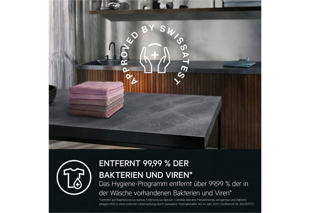 AEG Waschmaschine 6000 ProSense® LR6A648, 8 kg, 1400 U/min, Hygiene-Programm mit Dampf: Entfernt zuverlässig Viren und Bakterien