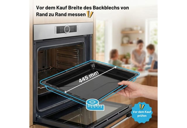ICQN Backblech 445 x 375 x 25 mm, Emaille, (2-St), Passend für Whirlpool, Ignis, Bauknecht, Indesit, Algor, Neckermann
