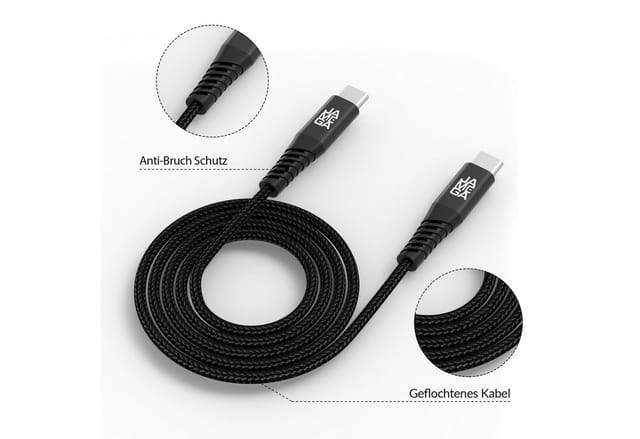 JAMEGA USB-C Kabel 480Mbps 60W Ladekabel Datenkabel für Apple, Samsung, uvm. USB-Kabel, USB Typ C, (300 cm)