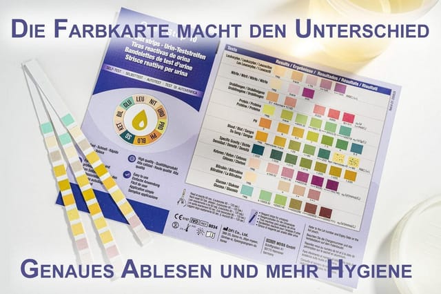One+Step Harnsäure-Teststreifen Gesundheitstest - Urin Teststreifen für 10 Indikatoren, 5-St.