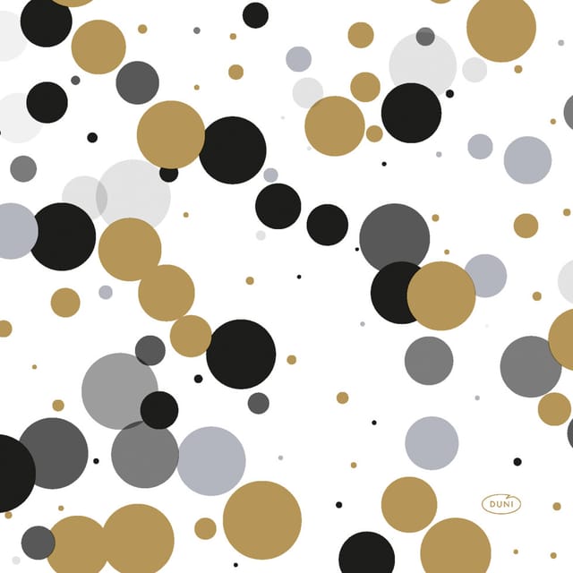 Duni Papierserviette Duni Servietten Bubbles Black 33 x 33 cm - 20er