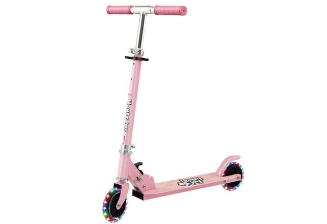 COSTWAY Cityroller Kinder Scooter, höhenverstellbar, klappbar, mit 2 LED Räder