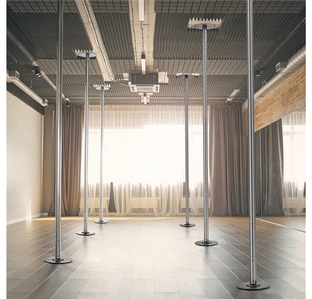 Yaheetech Pole Dance Stange, Tanzstange 45 mm, 225 bis 274,5 cm Höhenverstellbar, Strip Stange