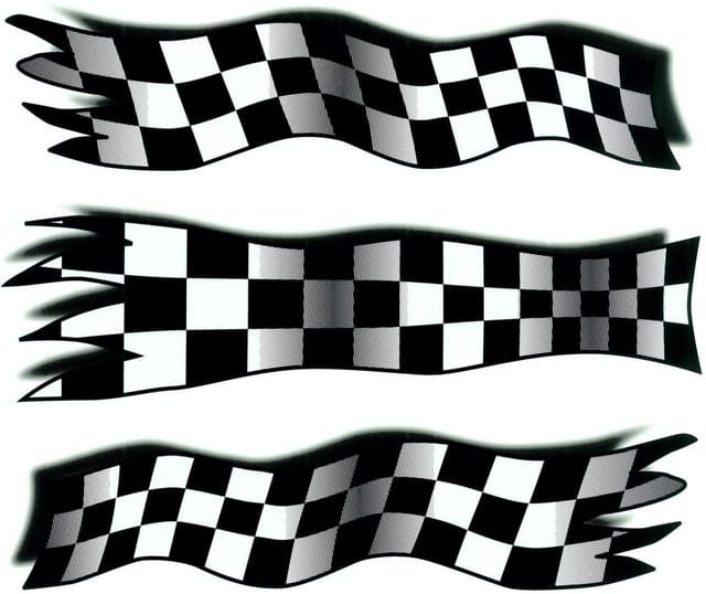 Hermann Schütz Aufkleber Hermann Schütz Aufkleber Styling-Flag schwarz-weiß