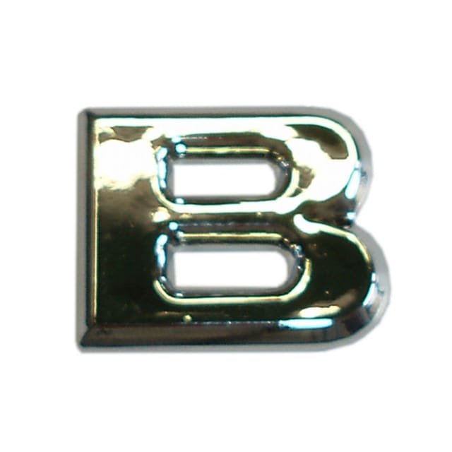 Hermann Schütz Aufkleber Hermann Schütz 3D-Relief-Chrome-Buchstabe B
