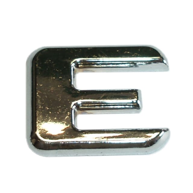 Hermann Schütz Aufkleber Hermann Schütz 3D-Relief-Chrome-Buchstabe E