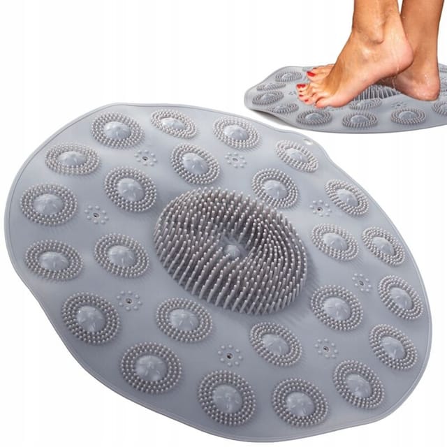 VERK GROUP Fußmassagematte Fußmassagegerät Anti-Rutsch-Duschmatte Fußmassage & Reinigung – 37×2 c