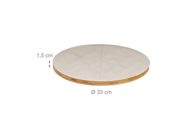 relaxdays Pizzaschneidebrett Pizzabrett Bambus 2er Set mit Backpapier, Bambus