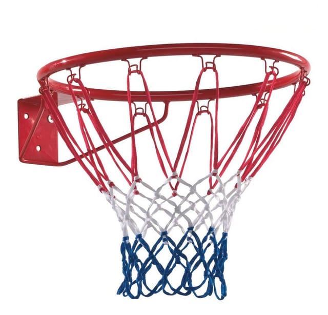 Wickey Basketballkorb Basketballring - Erweiterung Spielturm und Klettergerüst (Pulverbeschichteter Metallring), Wetterbeständiges Netz