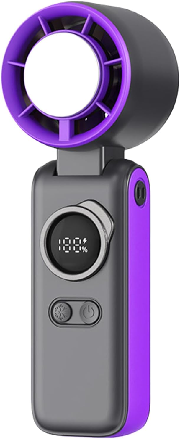 Ventilateur Portable Sans Fil,3600mah Rechargeable 5 Niveaux De Vitesse Ventilateur Personnel Transportable Pour Résidence, Bureau, Appartement, Plage, Vacances, Randonnée, Backpacking, Sports, So