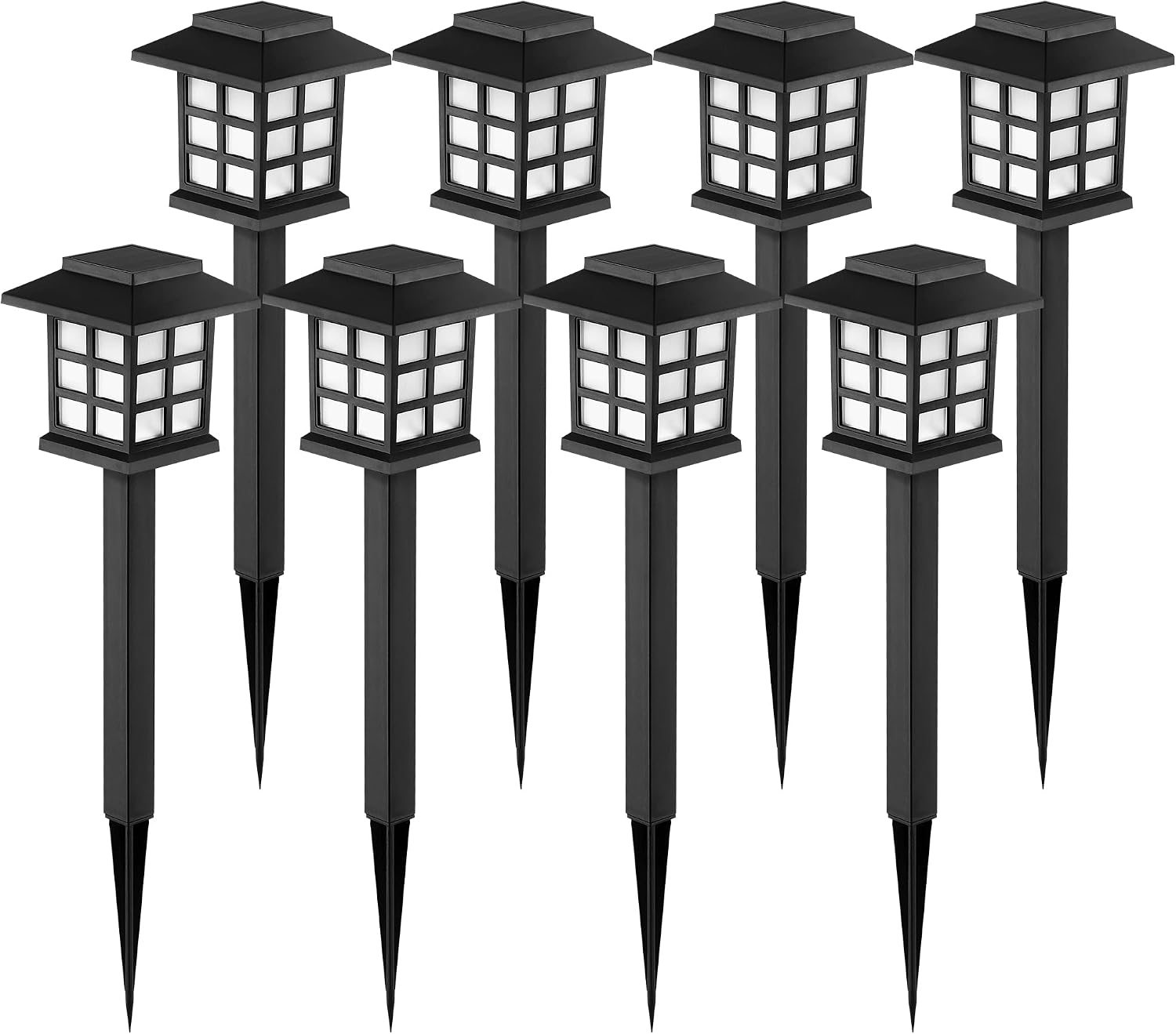 Solar Outdoor Lights，10 Pack Led Solar Lights Outdoor Waterproof, Solar Walkway Lights Maintain 10 Hours Of Lighting For Your Garden, Landscape, Path, Yard, Patio, Driveway
