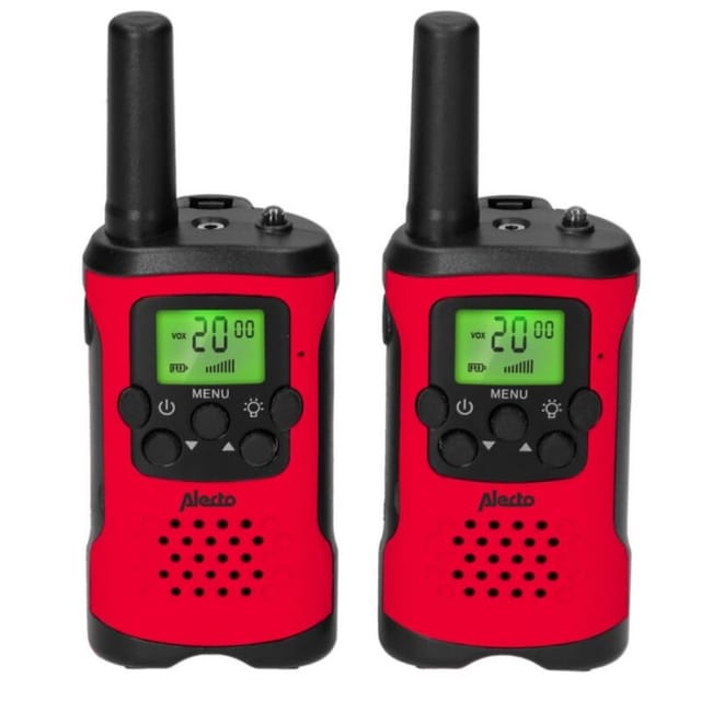 Lenco Walkie Talkie Alecto FR-115RD Walkie-Talkie-Set Rot Schwarz, Lange Standby-Zeit (bis zu 24 Stunden)