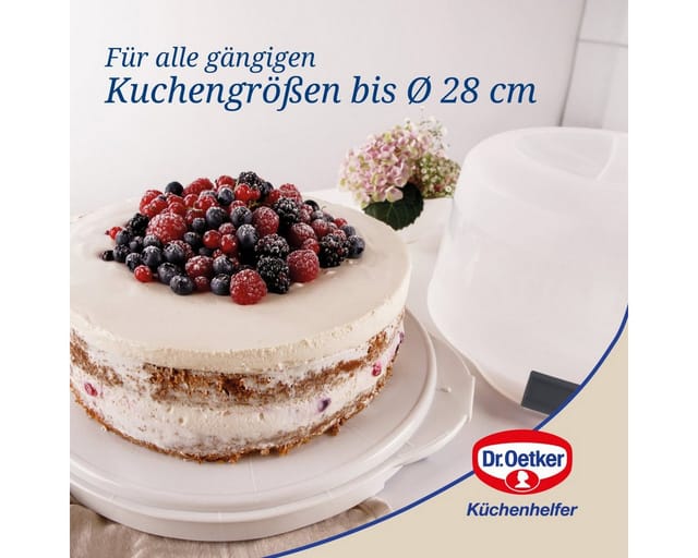 Dr. Oetker Küchenhelfer Kuchentransportbox mit Kühlfunktion und Griff zum Tragen, rund für Kuchen und Torten, (1-tlg)