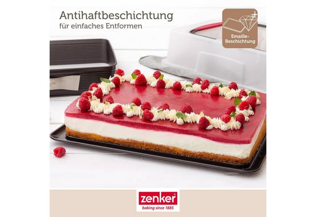 Zenker Springform mit Deckel, rechteckig, antihaftbeschichtet, schnitt- und kratzfest