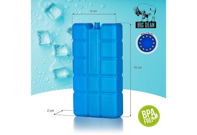 BigDean Kühlakku 4x Kühlakkus je 200ml 12h Kühlung für Kühltasche & Kühlbox Made i, Natürliche Kühlflüssigkeit, Robustes HDPE-Kunststoffgehäuse.