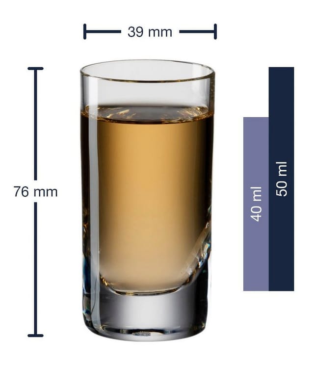 LEONARDO Schnapsglas Easy+ Schnapsgläser 40 ml 6er Set, 6-tlg., Glas