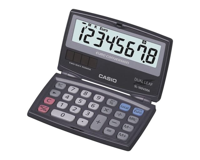 CASIO Taschenrechner SL-100VERA, klappbar, 8-stellig