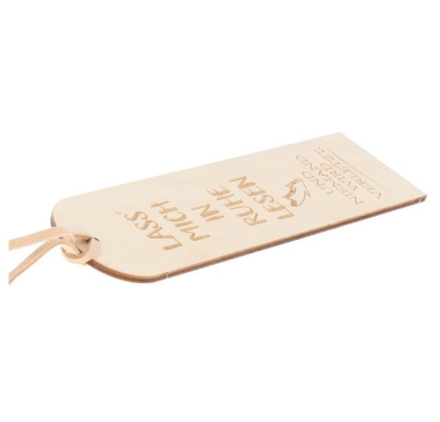 Spruchreif® Lesezeichen Lesezeichen aus Holz mit Gravur und Lederband, Hölzernes Lesezeichen
