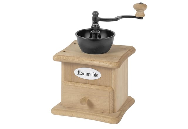 ZASSENHAUS Getreidemühle Kornmühle Buche natur 13 x 16,5 x 23 cm