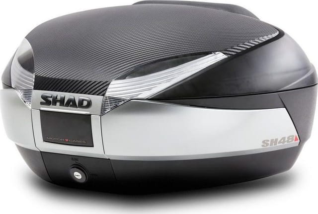 SHAD Topcase SH48 Titanium Topcase Set + Carbon Cover + Rückenlehne