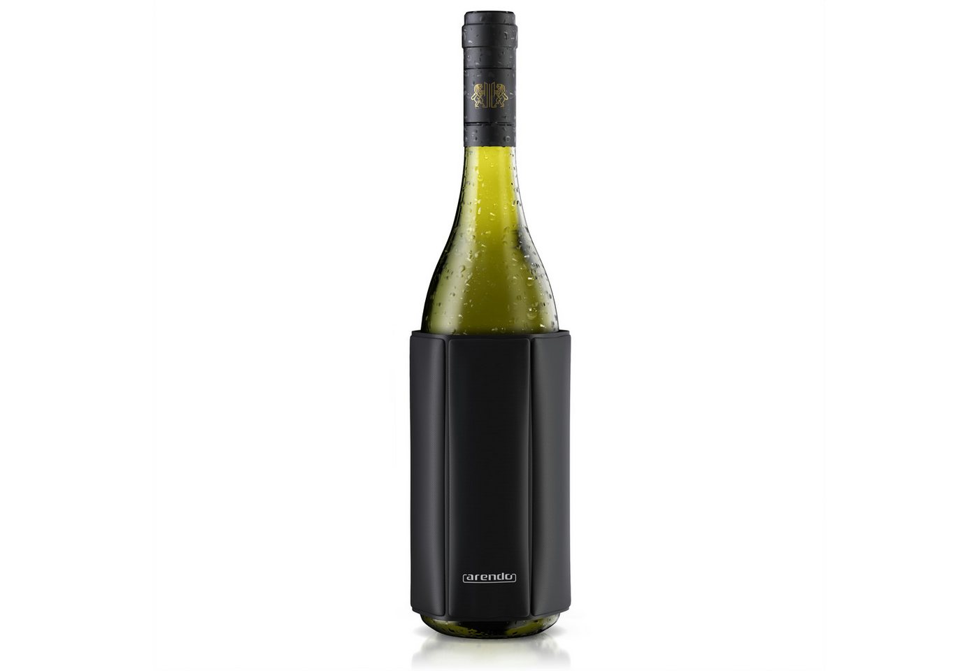 Arendo Wein- und Sektkühler Flaschenkühler Manschette, - flexibel von 7,5 bis 10 cm Flaschen Ø, ideal für unterwegs, hält bis zu 2 Stunden kühl, wasserabweisend