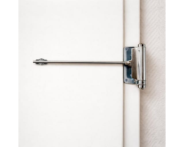 MS Beschläge Torschließer Stangentürschließer 60kg - Türfeder Stahl verzinkt, mit Gestänge, Türschließer DIN li & re - Türschließhilfe einstellbar