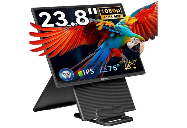 blackview 23,8'' FHD Laptop Bildschirm Erweiterung Table 10, LCD, IPS, 1920×1080 Portabler Monitor (60,5 cm/23,8 ", 1920x1080 px, Full HD, IPS, Gaming Monitor, Kompatibel mit Windows/Mac/Android/ChromeOS)