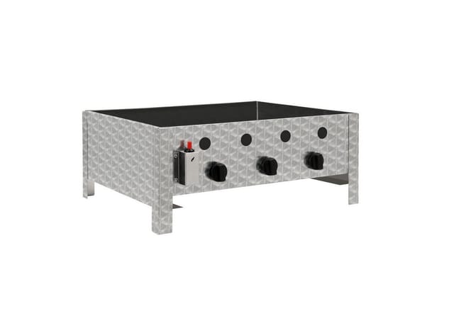 BBQ-Toro Gasgrill Edelstahl Gastrobräter 3-flammig, 64 x 52 x 27 cm, Gastrogasgrill