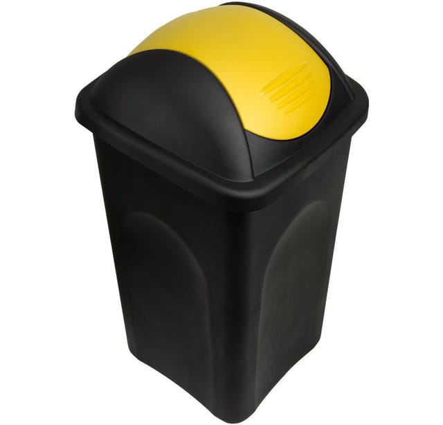 Stefanplast Mülleimer Push Can, 60 L Abfallbehälter 68x41x41cm Papierkorb Mülltrennung