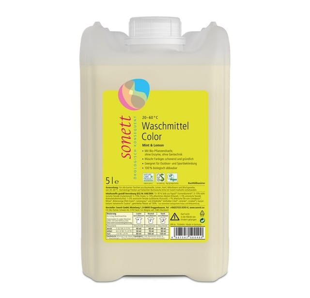 Sonett Waschmittel Color - Mint & Lemon Kanister 5L Colorwaschmittel