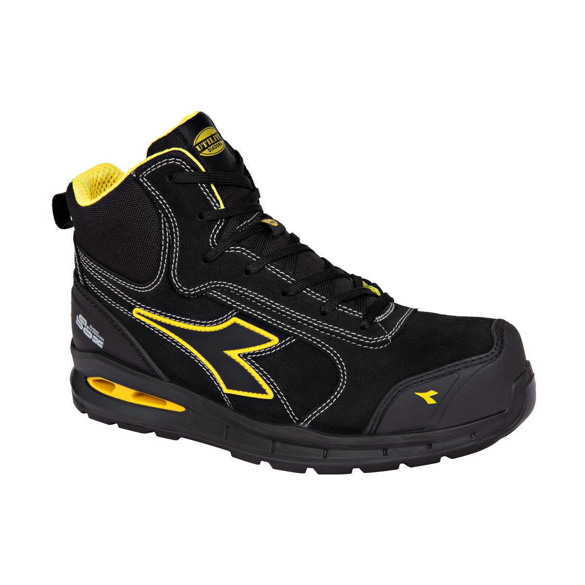 Diadora Run A.box Master Mid S3s Fo Sr Sc Esd Sicherheitsschuhe - 43 Eu - Schwarze