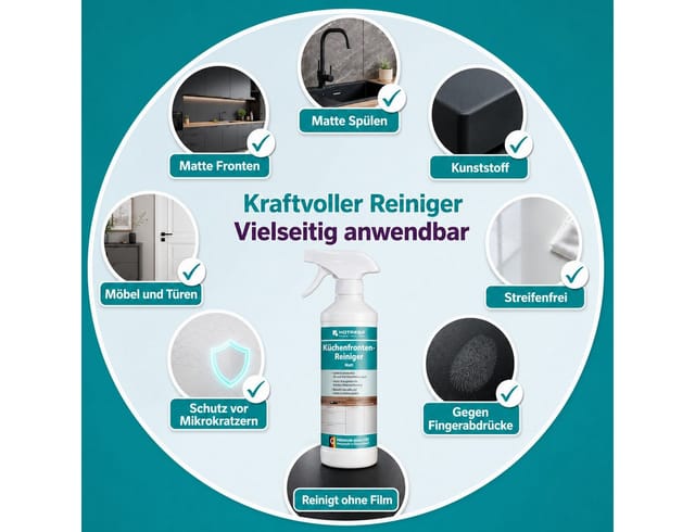 HOTREGA® Küchenfronten Reiniger matt Küchenreiniger streifenfrei 500ml Küchenreiniger