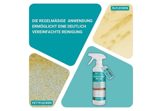 HOTREGA® Küchenfronten Reiniger Entfetter Pflege matt 500ml + Microfasertuch Küchenreiniger