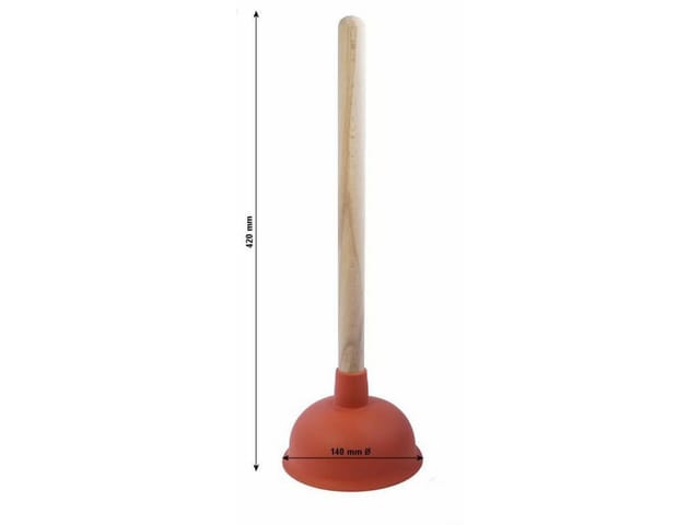 tecuro Pümpel Ausgussreiniger Ø 140 mm, mit Stiel, grosse Ausführung