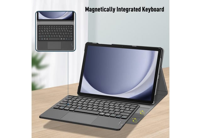 Fintie Hülle für Samsung Galaxy Tab A11+ Plus 11" 2025/Tab A9+ Plus 11'' 2023 Tablet-Tastatur (Deutscher Tastatur mit Touchpad Magnetisch Abnehmbarer Keyboard)