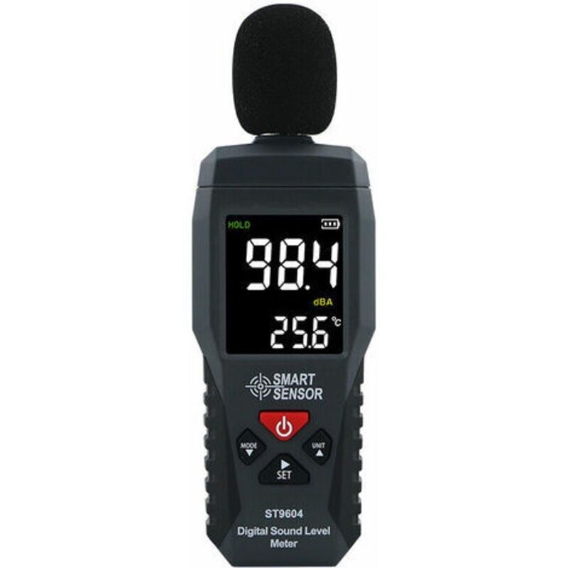 Schallpegelmesser Lärmtester Schallmessgerät Digitaler Schalldruckmesser 30-130db Luxmeter