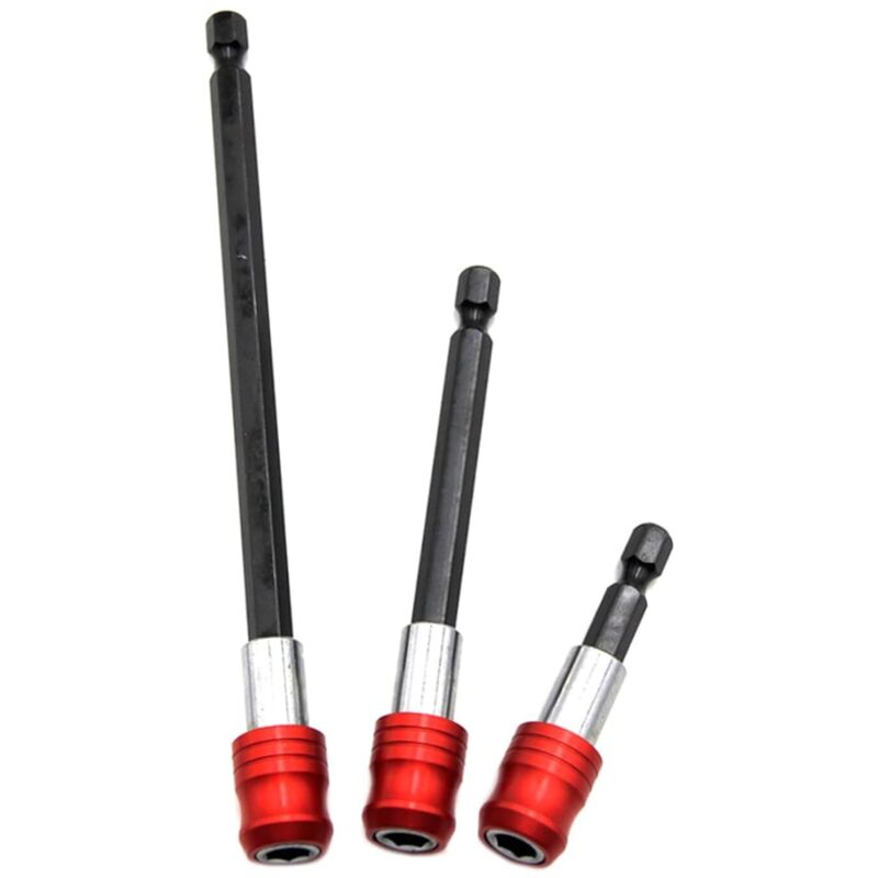 3er-set 1/4-zoll-bitverlängerungen – Lange Bithalterung Mit Schnellverschluss Für Kabellose Schrauber – 60/100/150 Mm